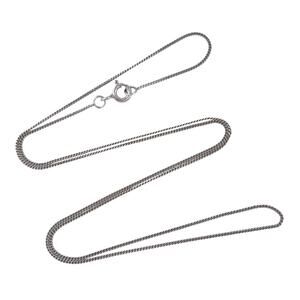 Curb Chain Necklace | Vintage Sterling Silver 925 | 18"